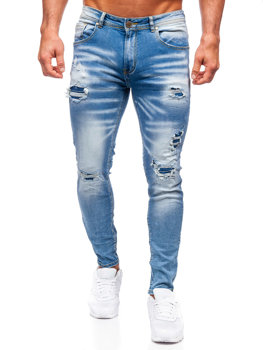 Homme Pantalon en jean skinny fit Bleu foncé Bolf E7869B