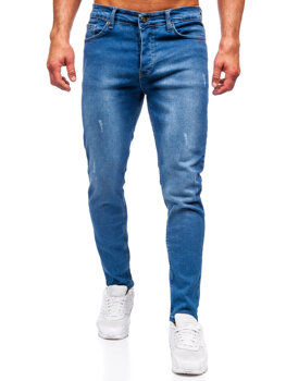 Homme Pantalon en jean slim fit Bleu foncé Bolf 6458