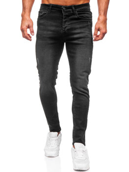 Homme Pantalon en jean slim fit Noir Bolf 6161