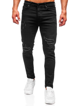 Homme Pantalon en jean slim fit Noir Bolf 6382