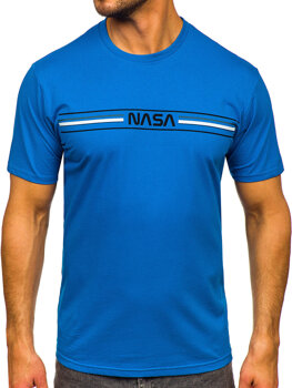 Homme T-shirt imprimé en coton Bleu ciel Bolf 5052