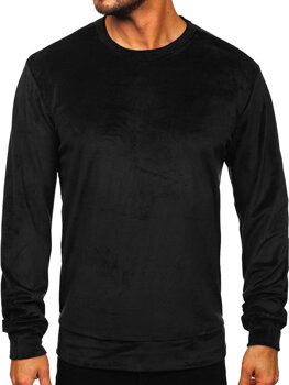 Homme Velour sweat-shirt Noir Bolf 8B1166