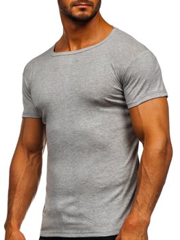 Le t-shirt sans imprimé pour homme gris Bolf NB003