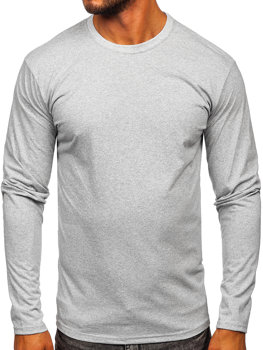 Le tee-shirt manches longues sans imprimé pour homme gris Bolf 1209