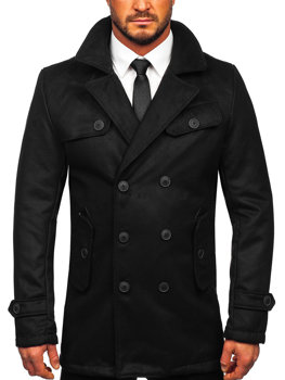 Manteau d'hiver pour homme noir Bolf M3123