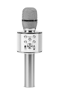 Microphone karaoke bluetooth d'argent BK3