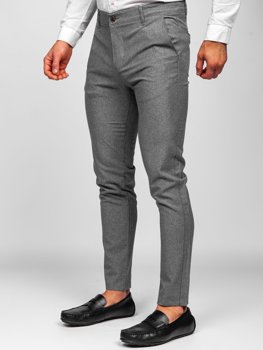 Pantalon chino en tissu pour homme gris Bolf 0016