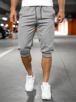 Pantalon court sportif gris pour homme Bolf K10002