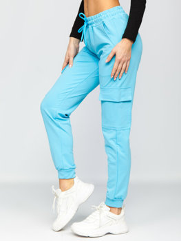 Pantalon de sport cargo pour femme bleu clair Bolf HW2516C