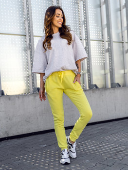 Pantalon de sport pour femme jaune Bolf CK-01B
