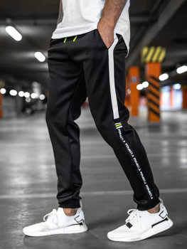 Pantalon de survêtement imprimé pour homme noir-vert Bolf AM125A