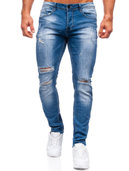 Pantalon en jean regular fit pour homme bleu foncé Bolf MP002BC