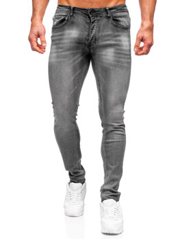 Pantalon en jean regular fit pour homme noir Bolf MP019G