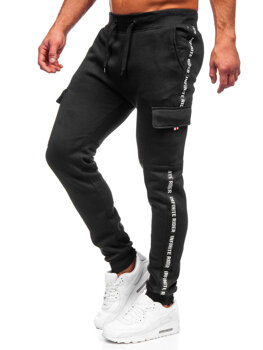 Pantalon jogger cargo pour homme noir Bolf JX8715
