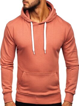 Sweat-shirt pour homme à capuche rose Bolf 1004