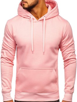 Sweat-shirt pour homme à capuche rose clair kangourou Bolf 2009