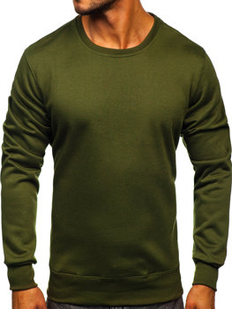 Sweat-shirt pour homme sans capuche olive Bolf 2001  