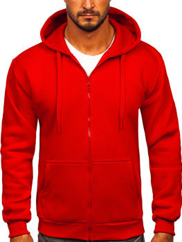 Sweat-shirt rouge zippé à capuche pour homme Bolf 2008 