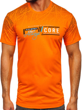Tee-shirt en coton pour homme orange Bolf 14710