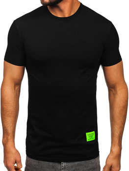 Tee-shirt imprimé pour homme noir Bolf MT3046