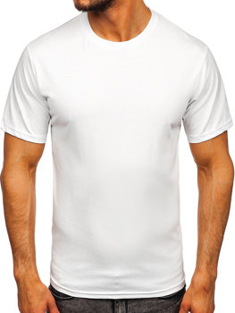 Tee-shirt pour homme blanc sans imprimé Bolf 192397  
