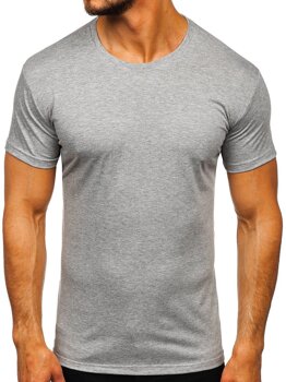 Tee-shirt pour homme sans imprimé gris Bolf 2005
