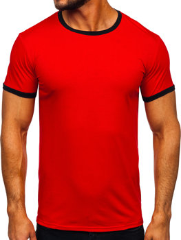 Tee-shirt uni pour homme rouge Bolf 8T83