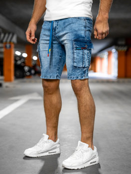 Oui Short en jean bleu style d\u00e9contract\u00e9 Mode Shorts en jean Pantalons courts 
