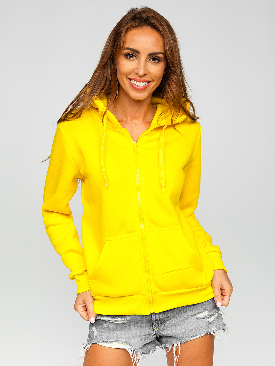 Le Sweat Shirt A Capuche Pour Femme Jaune Bolf W03 Jaune