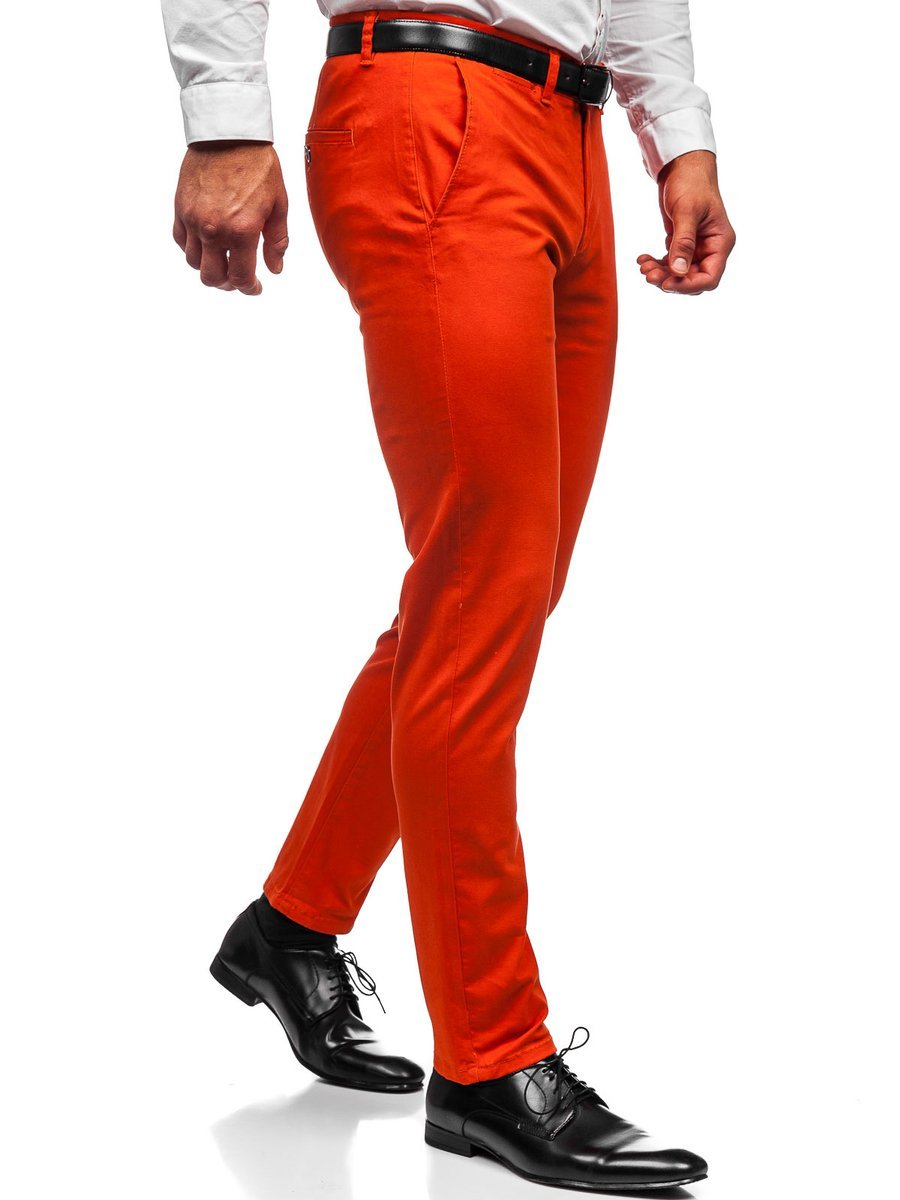 VICOMTE A. Pantalon Chino homme orange