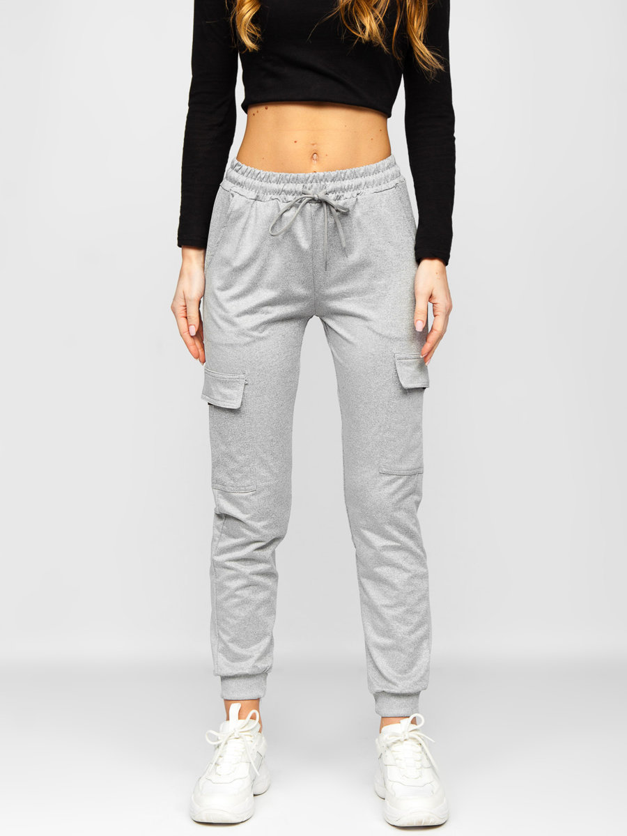 Pantalon de sport cargo pour femme gris Bolf HW2516C GRIS