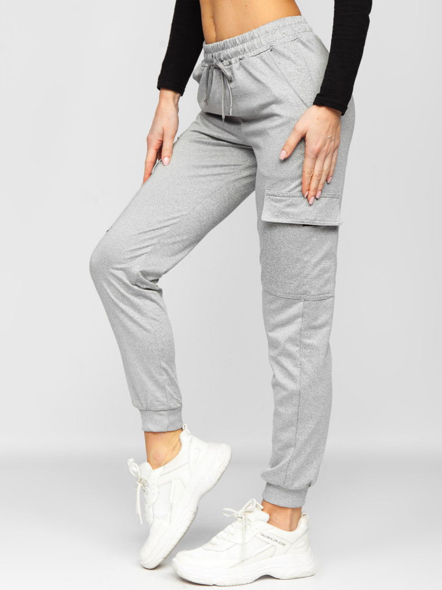 Pantalon de sport cargo pour femme gris Bolf HW2516C