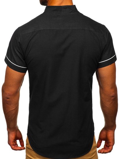 Chemise à manches courtes pour homme noire Bolf 5518