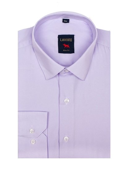 La chemise élégante avec les manches longues pour homme violette Bolf TS100