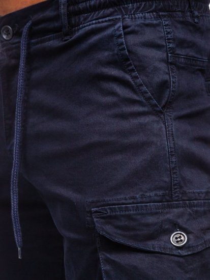 La pantalon court cargo pour homme bleu foncé Bolf 5011