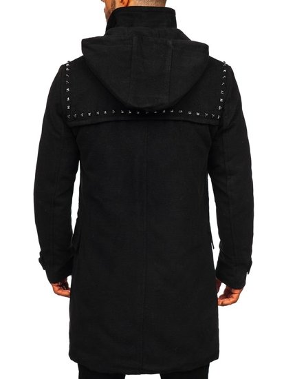 Le manteau trench d'hiver pour homme noir Bolf 88870