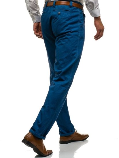 Le pantalon chino pour homme bleue Bolf 6191