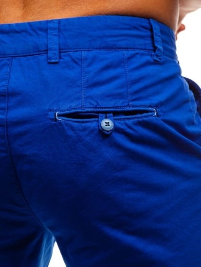 Le pantalon court pour homme bleu Bolf 3026