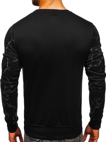 Le sweat-shirt sans capuche pour homme noir Bolf DD260