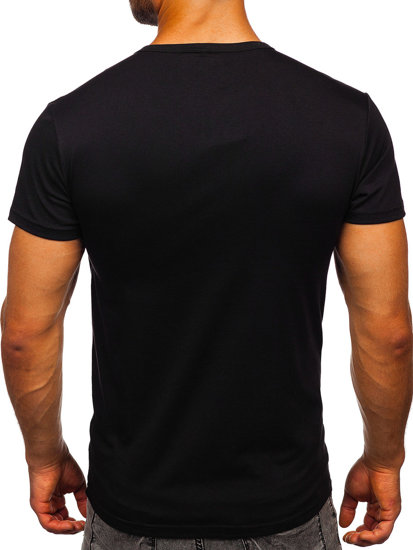 Le t-shirt imprimé pour homme Noir Bolf s028
