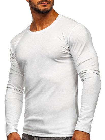 Le tee-shirt manches longues sans imprimé pour homme blanc Bolf 2088L