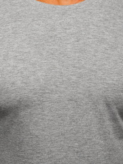Le tee-shirt manches longues sans imprimé pour homme gris Bolf 2088L
