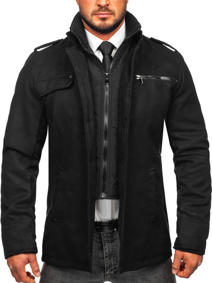 Manteau noir pour homme Bolf 8856