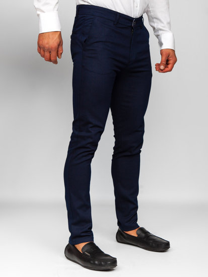 Pantalon chino pour homme bleu foncé Bolf 5000-2