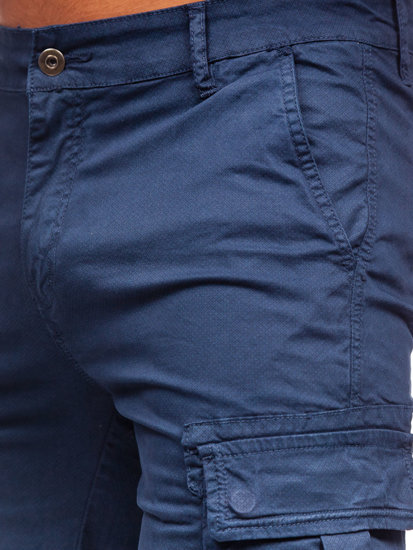 Pantalon court short cargo bleu foncé pour hommeBolf YF2225