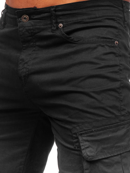 Pantalon court short cargo noir pour homme Bolf YF2219