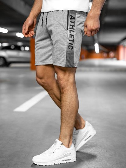Pantalon court sportif gris pour homme Bolf KS2577