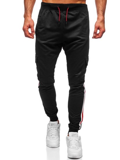 Pantalon de jogging cargo sportif pour homme noir Bolf YLB88018