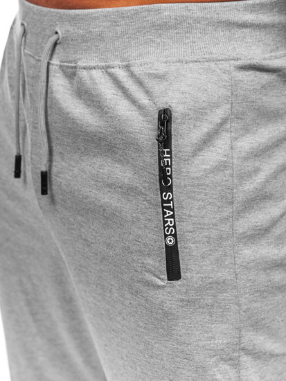 Pantalon de jogging sportif pour homme gris Bolf 8K198