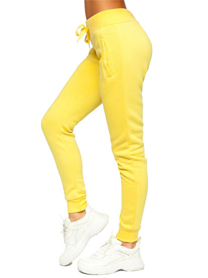 Pantalon de sport pour femme jaune Bolf CK-01-33
